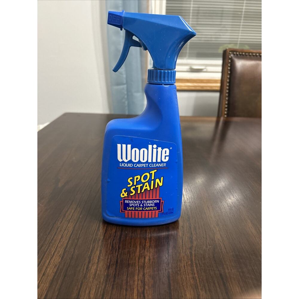 Vtg Woolite Spot & Stain Carpet Cleaner Rug 1990’s 3/4 Full Bottle